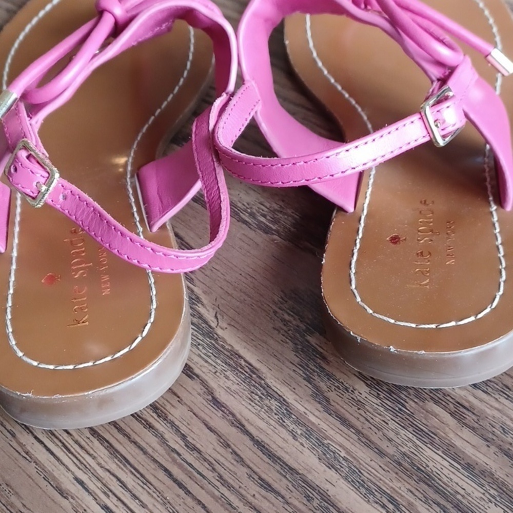 Kate Spade New York Leather Thong Sandals In Carolina Pink Size 6 1/2, NWOT - Picture 3 of 5
